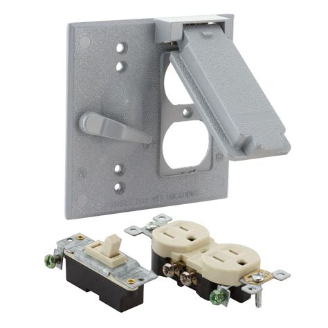 electrical switch box for both sides of wall|weatherproof toggle switch box cover.